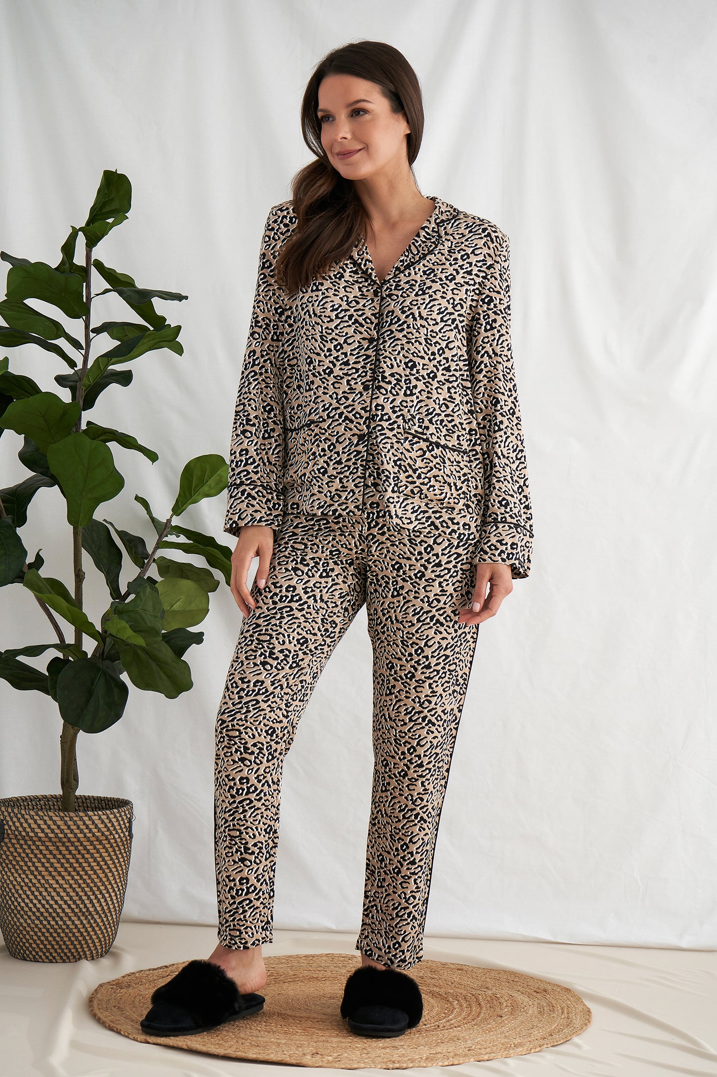 
                  
                    Women's Studio Cheetah PJ Pyjama Suit in Cheetah Print from Pretty You London
                  
                