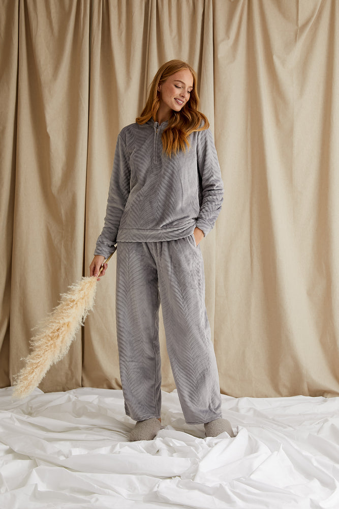 
                  
                    Women's Cosy Chevron Lounge Suit in Shale Grey from Pretty You London
                  
                